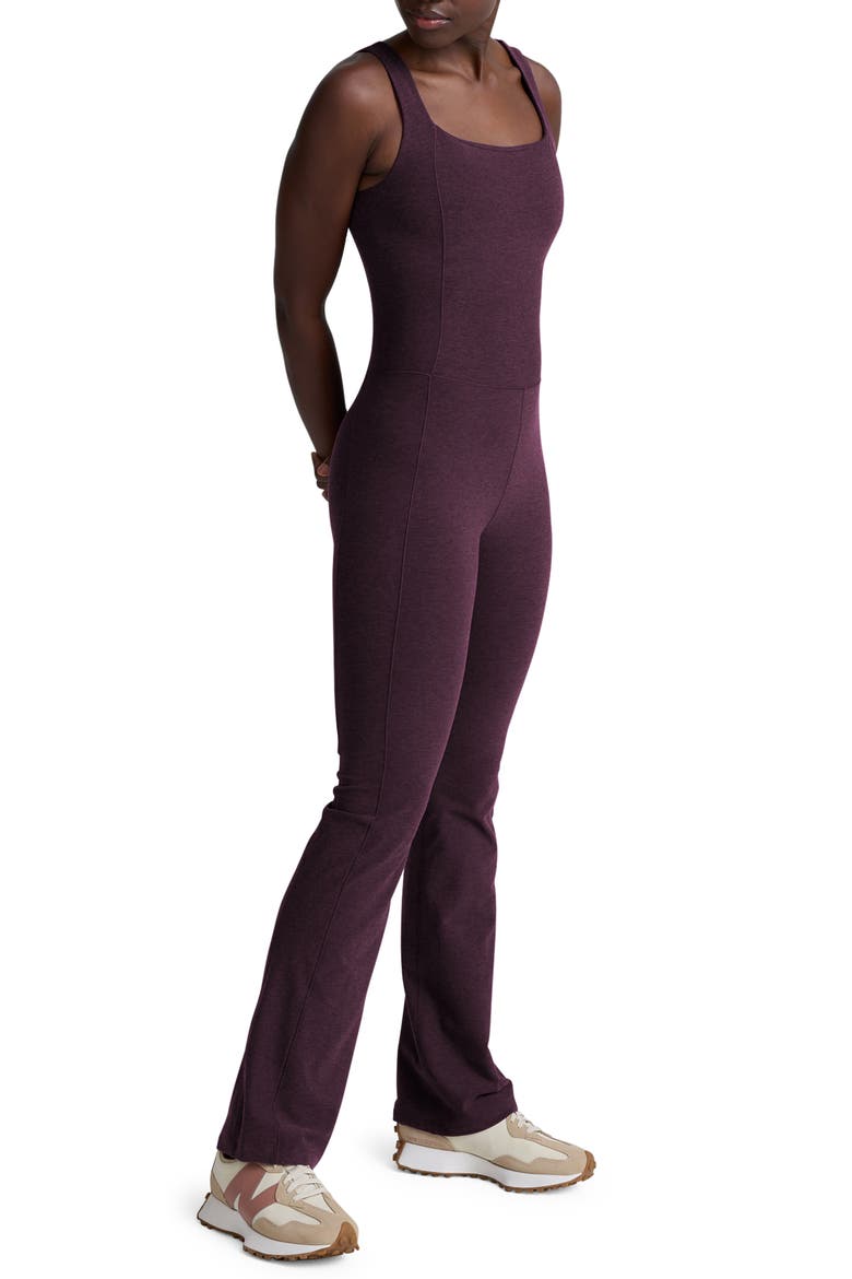 Space Dye Always Bootcut Jumpsuit, Alternate, color, EGGPLANT PURPLE HEATHER