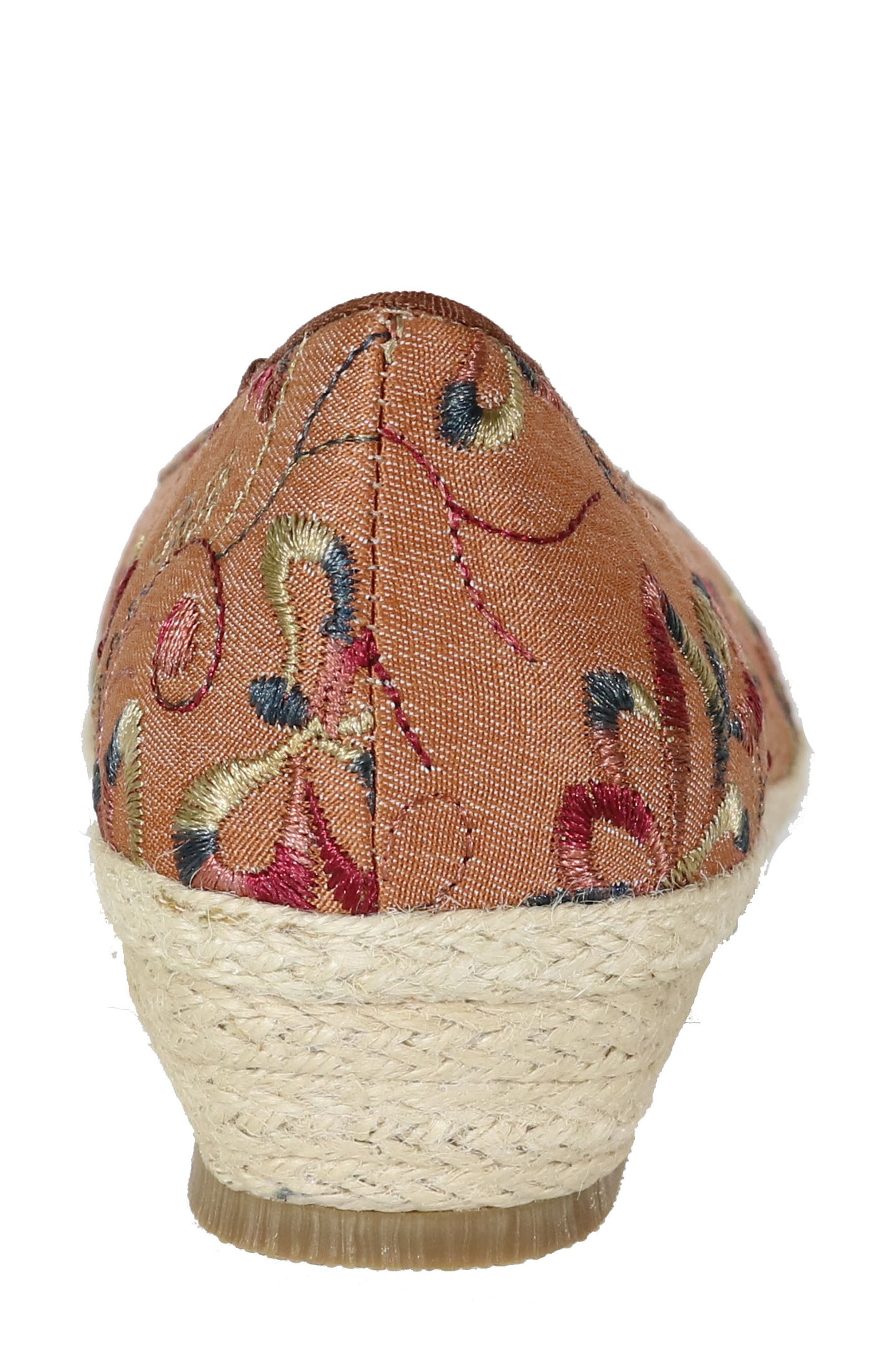 David Tate Stroll Espadrille Flat, Alternate, color, Rust Multi Fabric