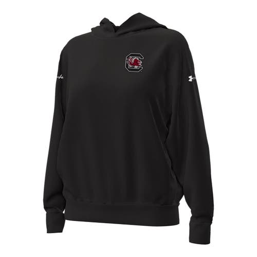 Under Armour Black South Carolina Gamecocks Oversized Gameday Icon Hoodie In Black