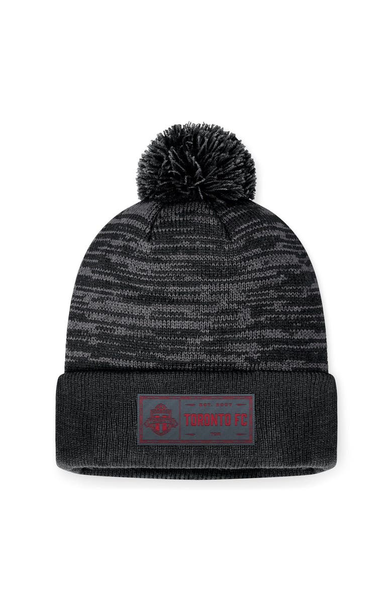 FANATICS Men's Fanatics Branded Heather Charcoal Toronto FC Low Key Cuffed Knit Hat with Pom, Main, color, Heather Charcoal