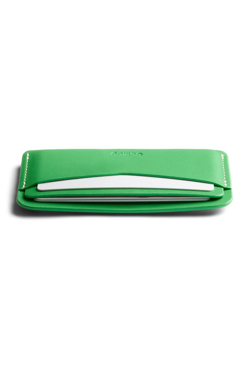 Leather RFID Card Case, Alternate, color, NEONGREEN