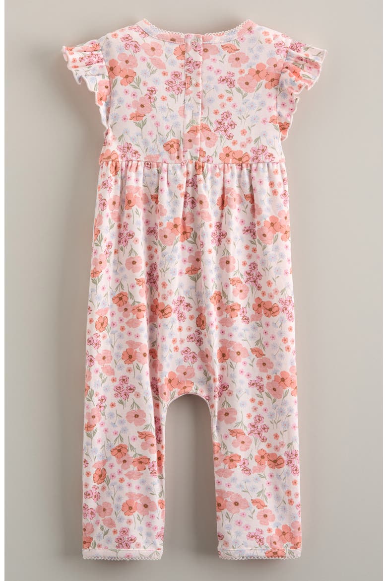 Sweet Ruffle Romper, Alternate, color, PINK HEAVEN POPPY GARDEN