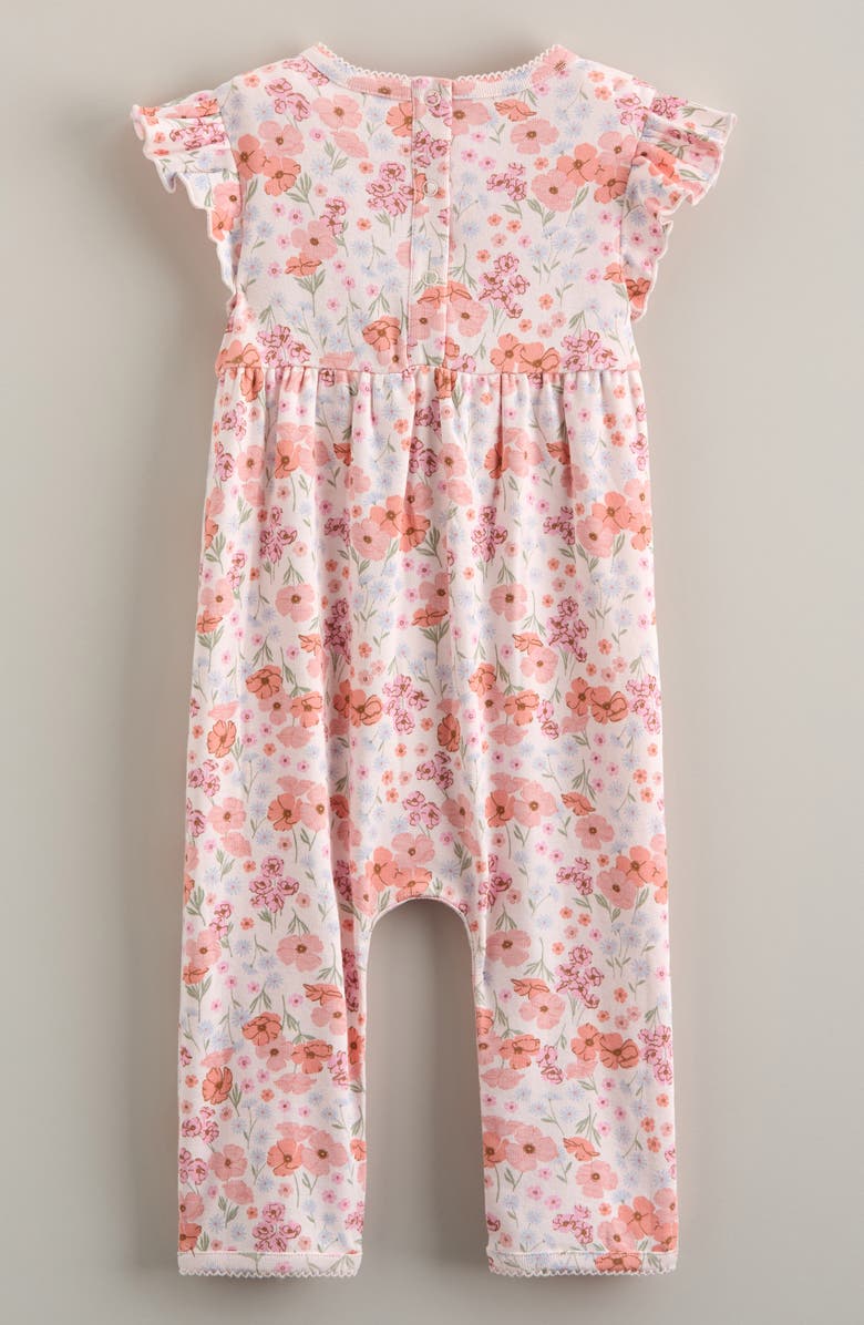 Nordstrom Sweet Ruffle Romper, Alternate, color, Pink Heaven Poppy Garden