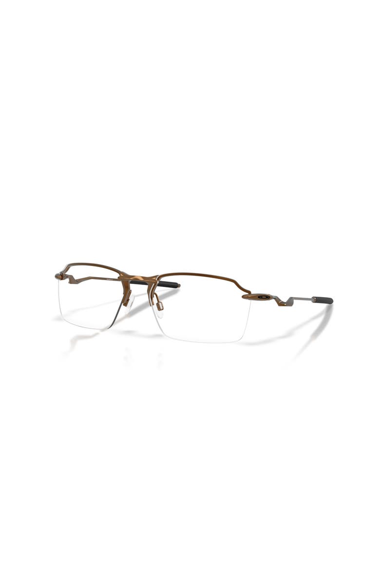 57mm Rectangle optical glasses, Main, color, Brown