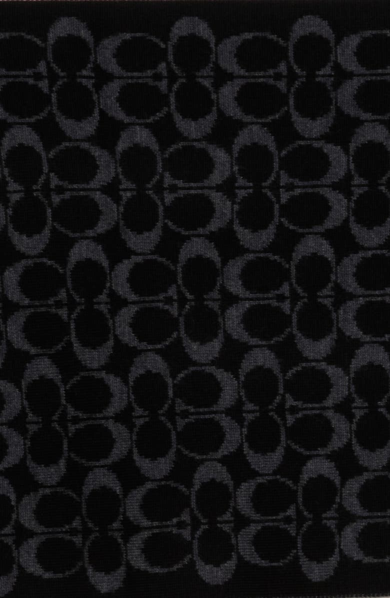 COACH Signature Monogram Wool Scarf, Alternate, color,