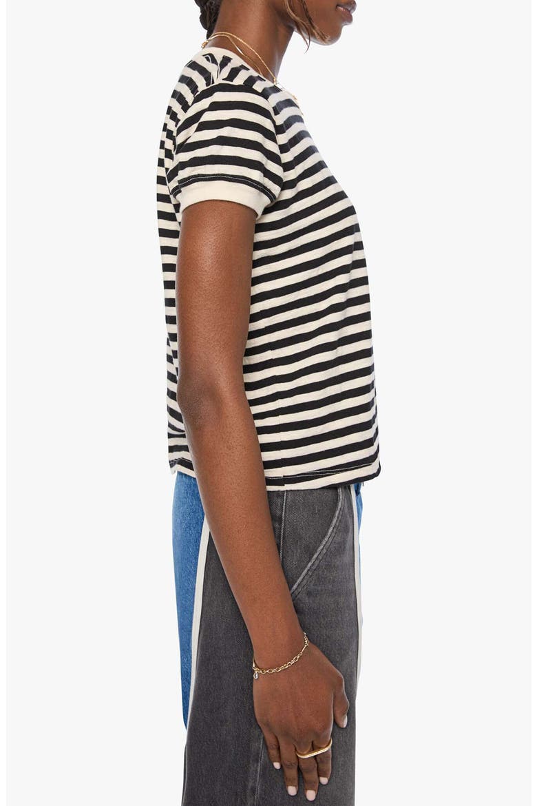 The Boxy Goodie Goodie Striped T-Shirt, Alternate, color, BLACK AND CREAM STRIIPE