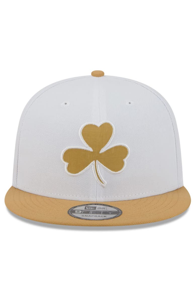 Men's New Era White/Gold Boston Celtics 2025/26 City Edition 9FIFTY Snapback Hat, Alternate, color, White