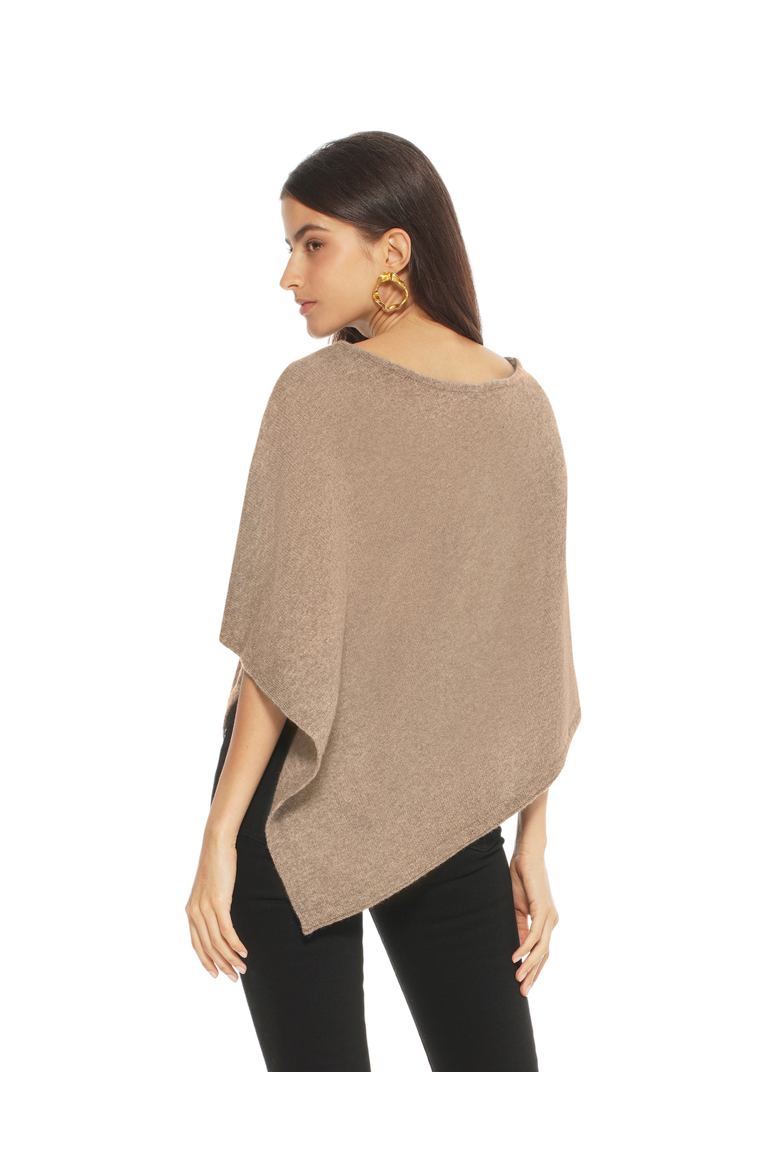 Pure Cashmere Capelet Poncho, Alternate, color, Taupe