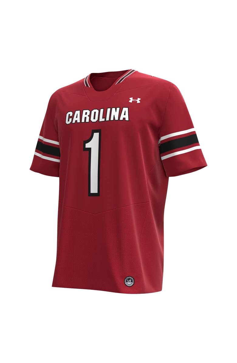 Under Armour Men's Under Armour #1 Garnet South Carolina Gamecocks Replica Football Jersey, Alternate, color, Garnet