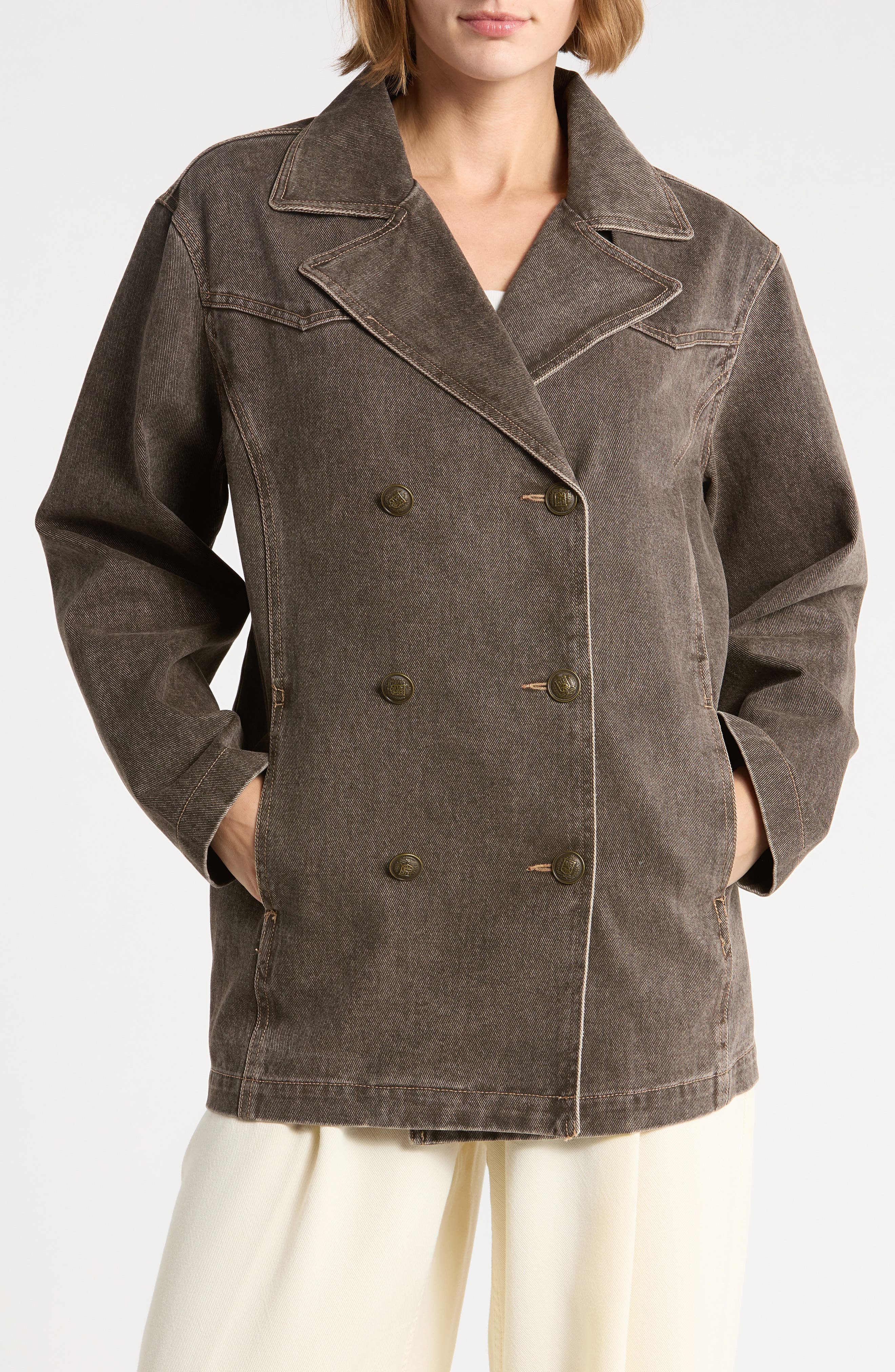 Sanne Denim Peacoat