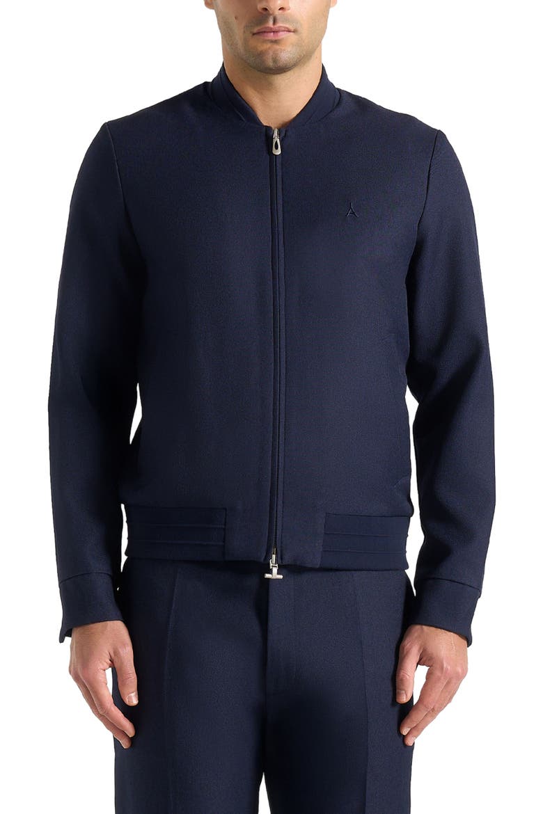 Sami Tailored Bomber Jacket, Alternate, color, Navy