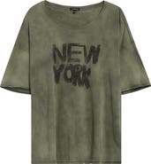 R13 Relaxed Fit NY Cotton & Cashmere Graphic T-Shirt