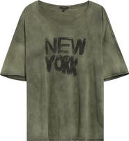 R13 Relaxed Fit NY Cotton & Cashmere Graphic T-Shirt