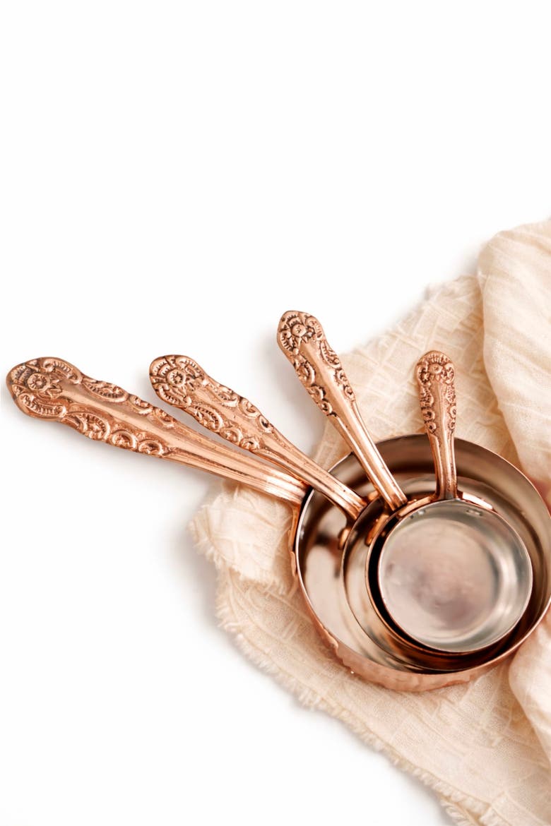 Vintage Inspired Copper Measuring Cups, Alternate, color, Copper