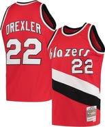 Mitchell & Ness Men's Mitchell & Ness Clyde Drexler Red Portland Trail Blazers 1983/84 Hardwood Classics Swingman Jersey