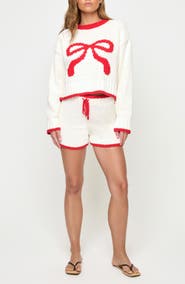 LSPACE Take a Bow Chenille Sweater
