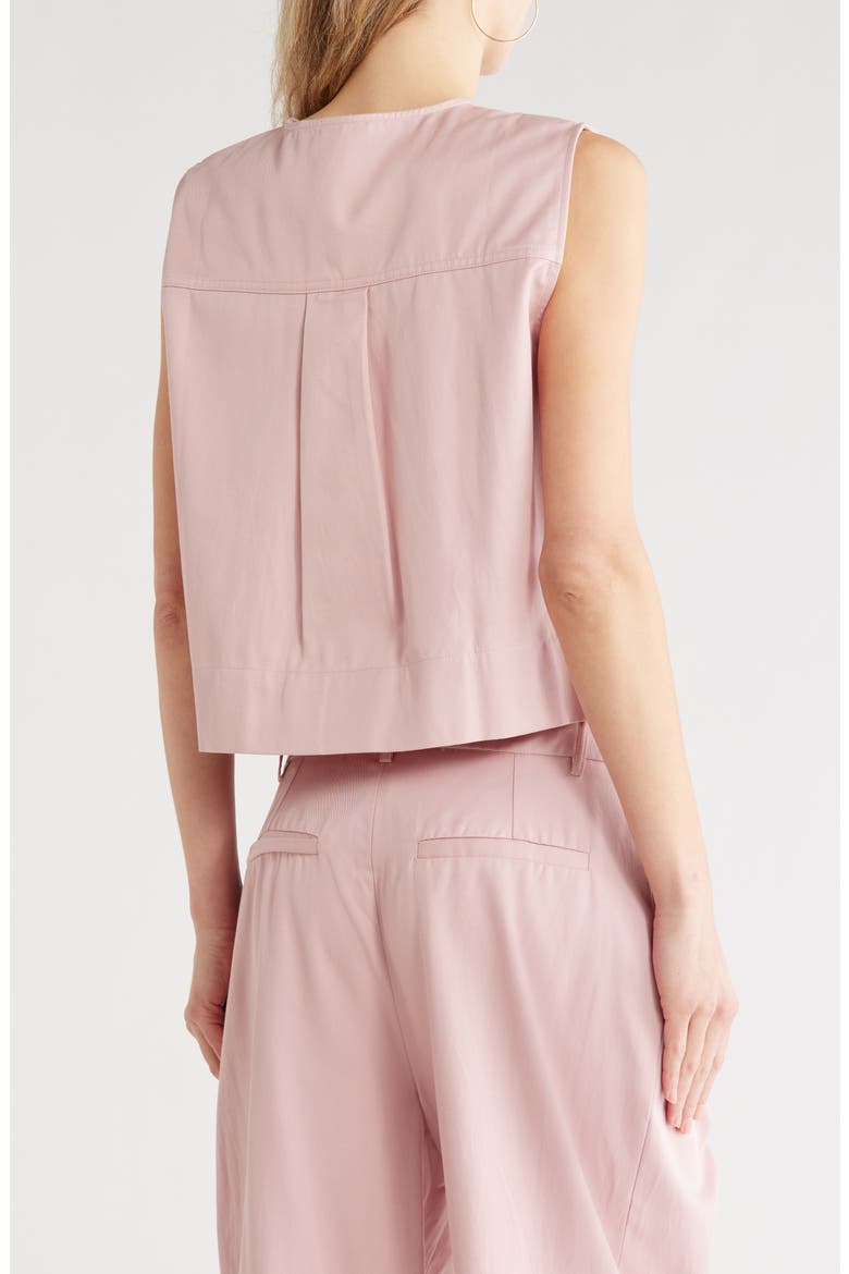 Patch Pocket Twill Vest, Alternate, color, MAUVE PINK