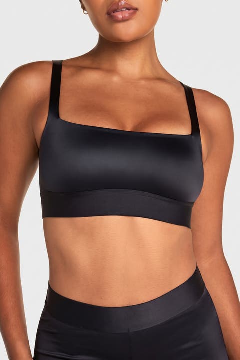 Stretch Satin Square Neck Bralette