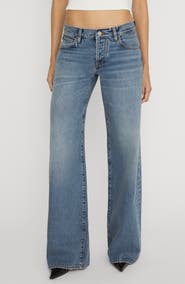 FRAME The Pixie Leo Low Waist Wide Leg Jeans
