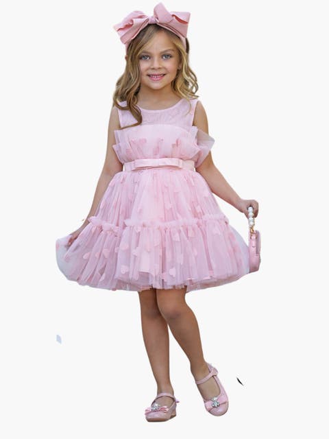 Girls Sweetheart Chic Fanned Tulle Dress (Toddler, Little Kid & Big Kid)