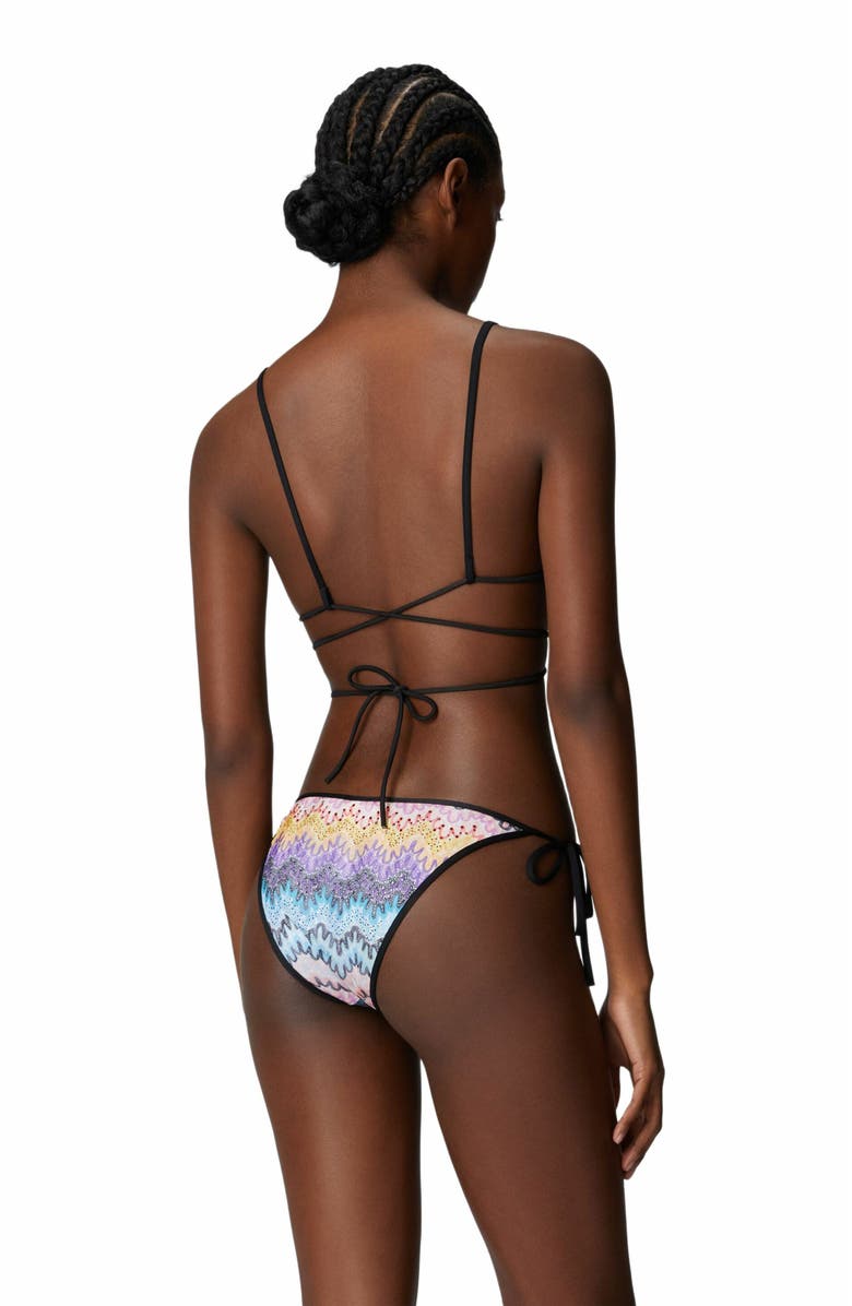 Missoni Bikini With Long Ties And Mesh Details, Alternate, color, Multicoloured
