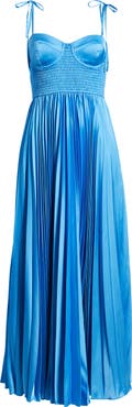 Hutch Pleated Bustier Maxi Dress