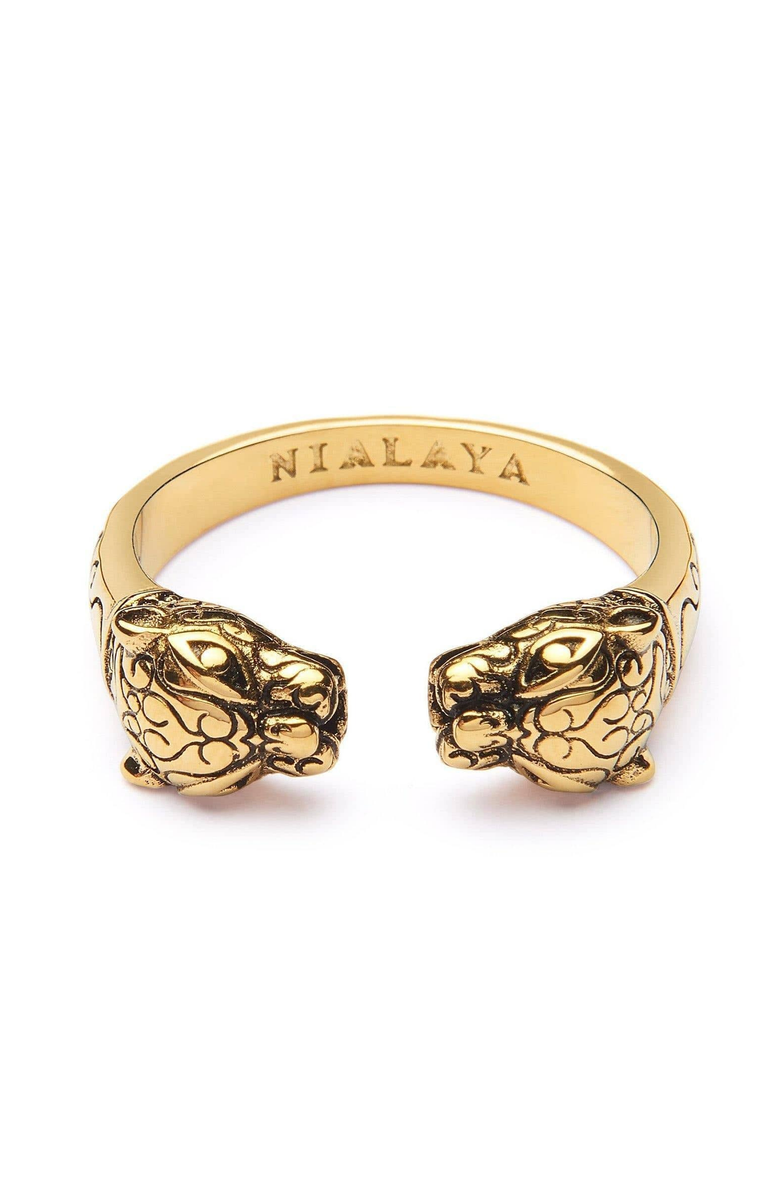 Nialaya Gold Panther Ring, Main, color, Gold