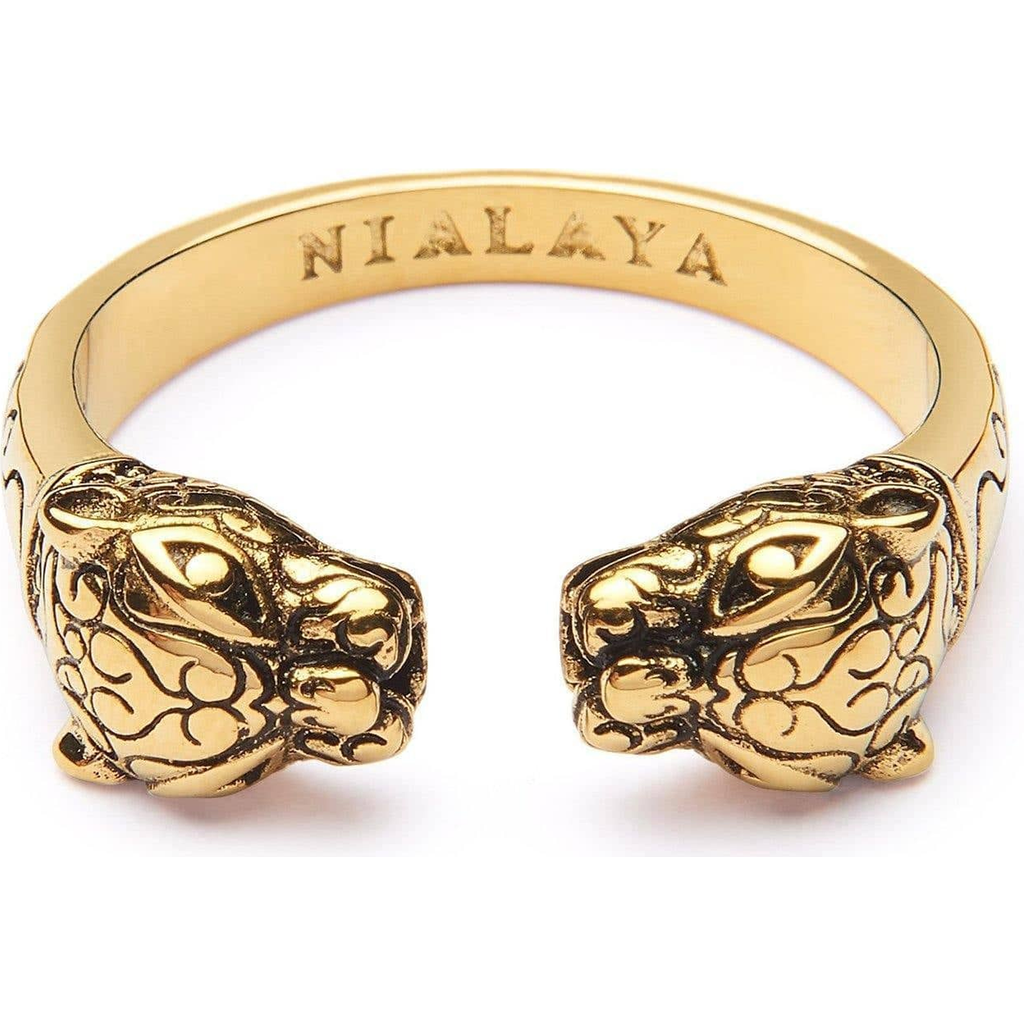 Nialaya Gold Panther Ring In Gold