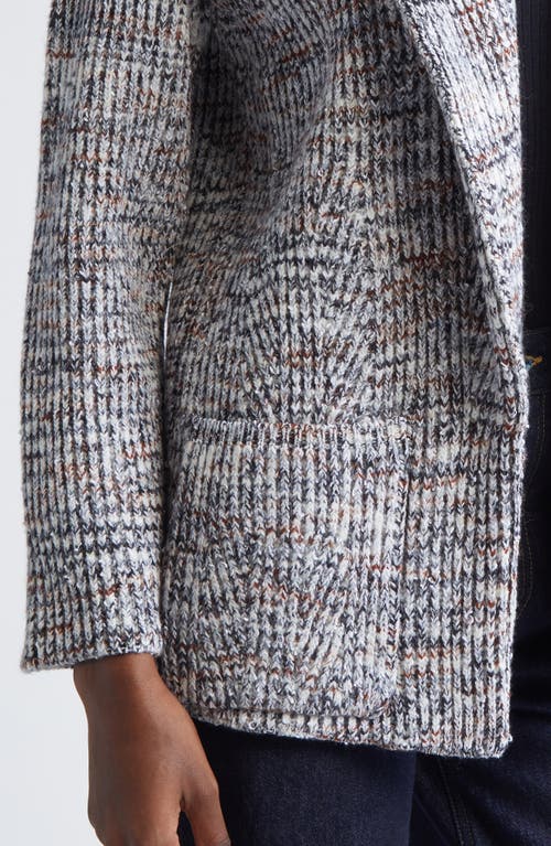 Missoni Marled Sweater Knit Jacket In Gray
