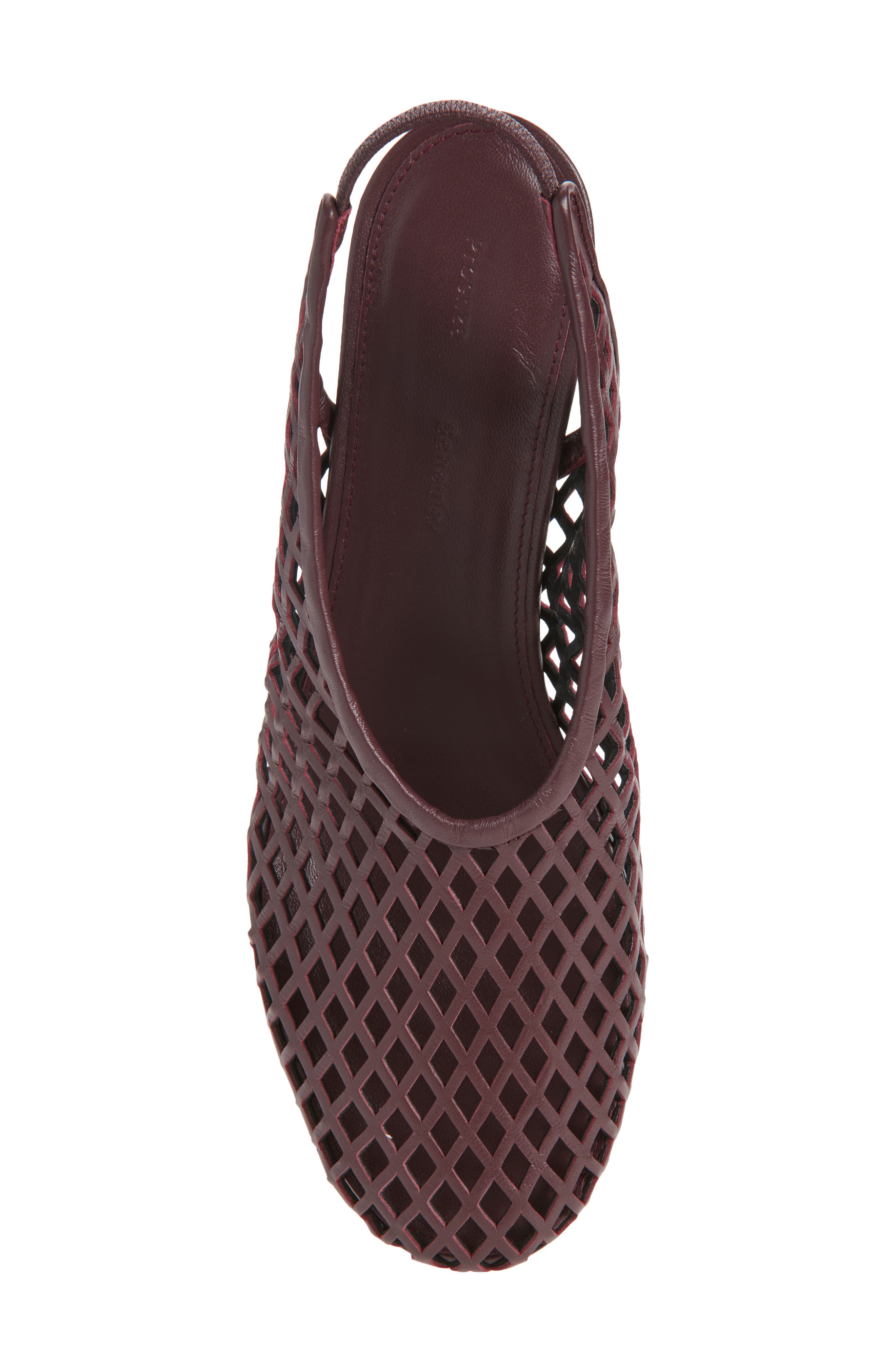 Proenza Schouler Tee Perforated Slingback Pump, Alternate, color, Burgundy
