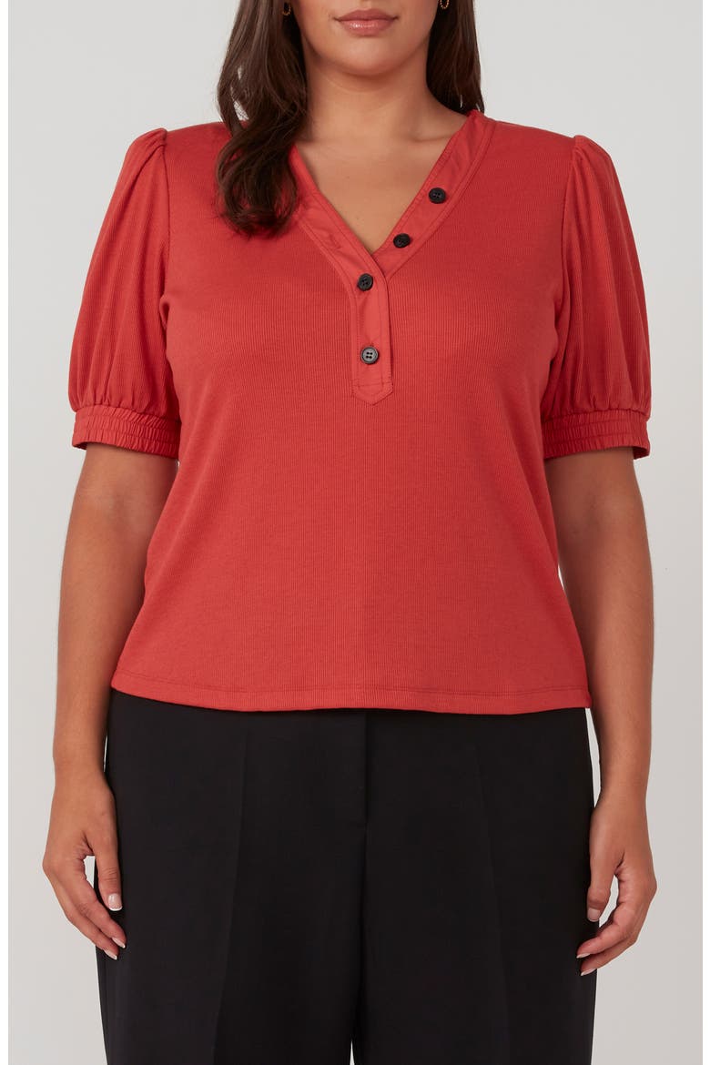 Sublime Rib Knit Top, Main, color, CORAL