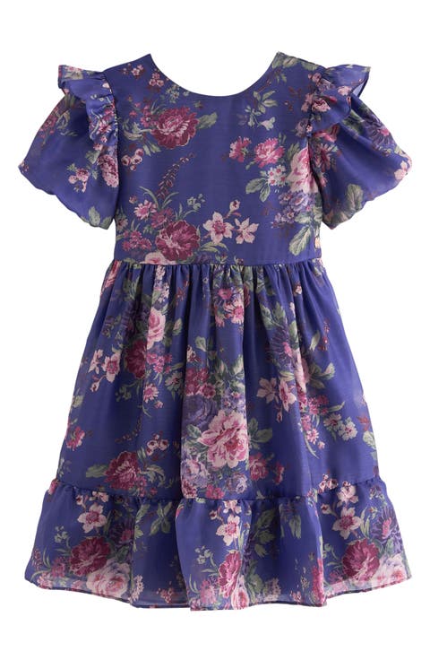 Kids' Floral Organza Fit & Flare Dress (Little Kid)