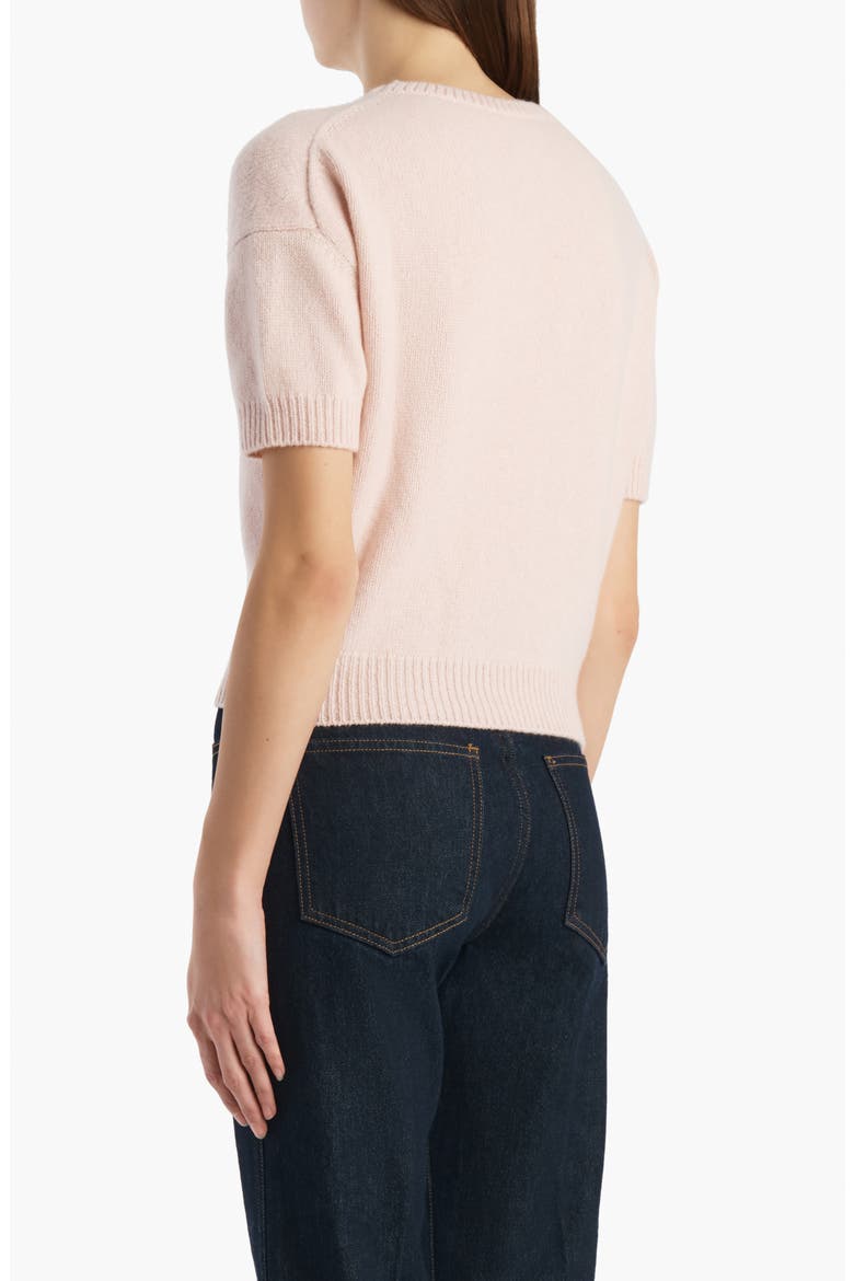 Golden Short Sleeve Cashmere Sweater, Alternate, color, DUSTY ROSE