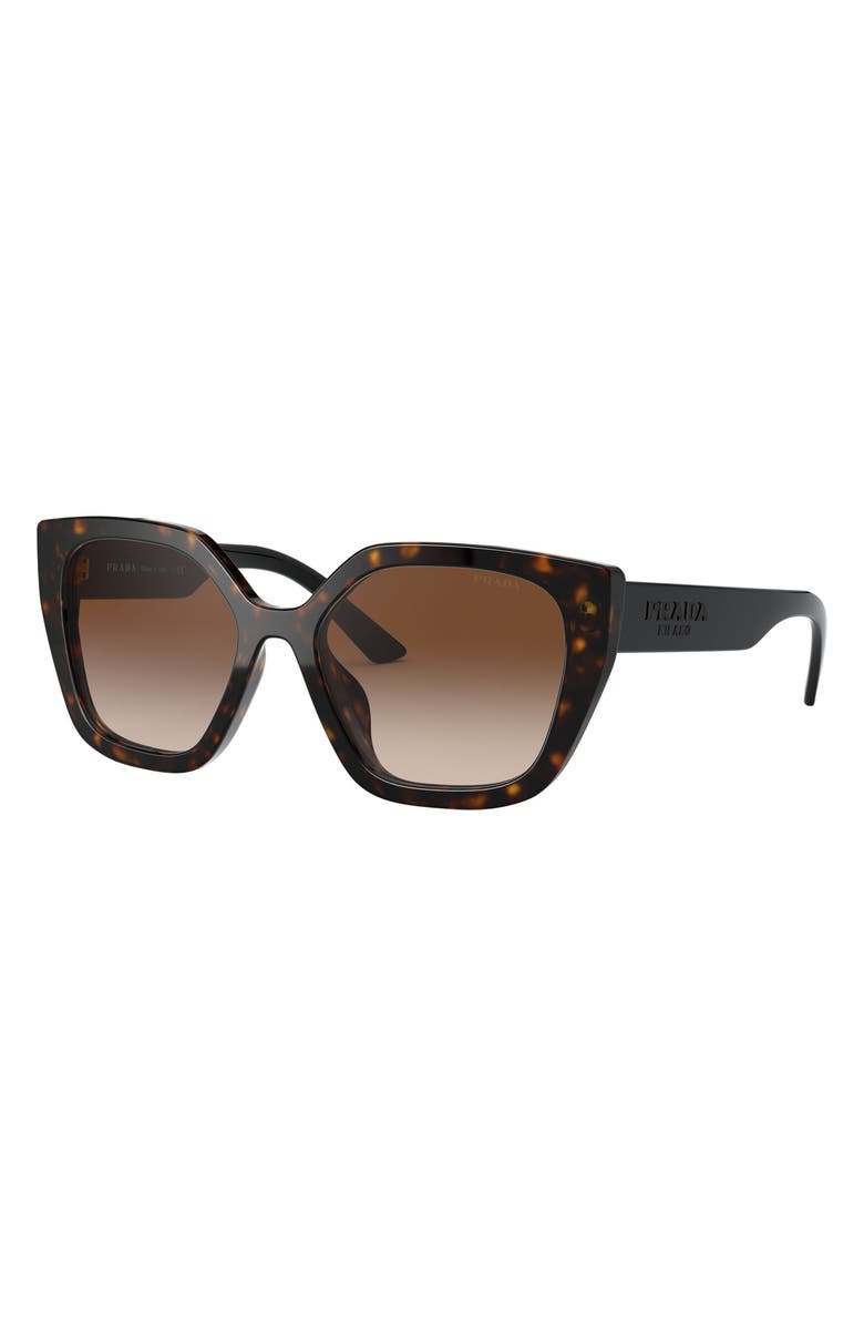 Prada 52mm Butterfly Sunglasses, Alternate, color, Brown