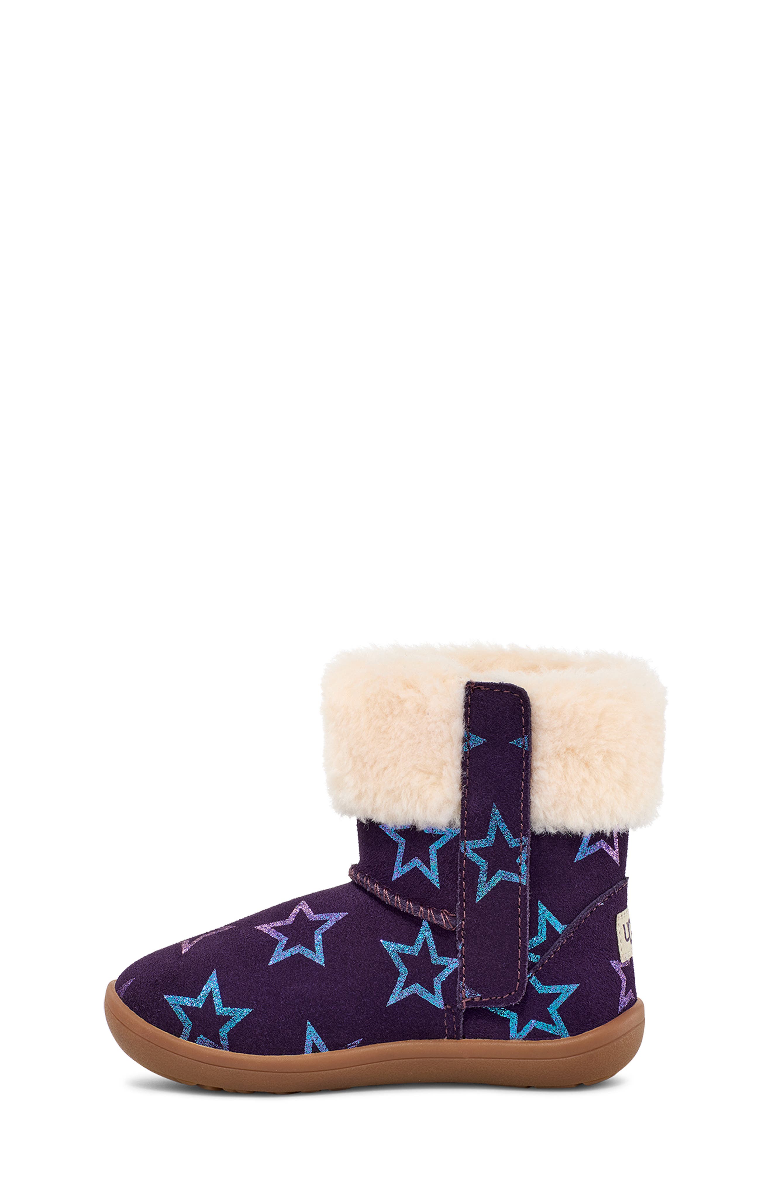 UGG<sup>®</sup> Kids' Sammee Iridescent Star Boot, Alternate, color, Nightshade / Purple Iridescent