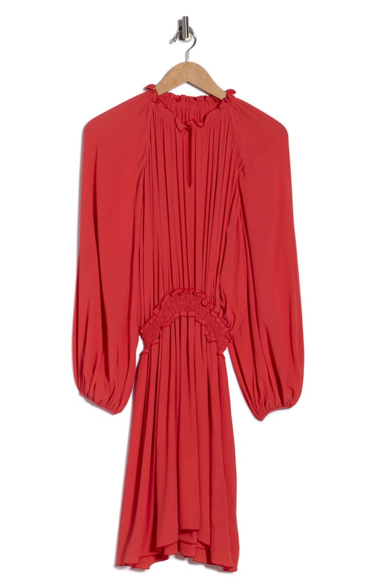 Split Neck Long Sleeve Dress, Alternate, color, GOJI