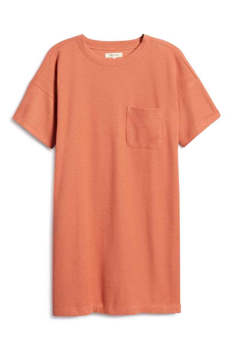Rib T-Shirt Dress, Alternate, color, SWEET DAHLIA