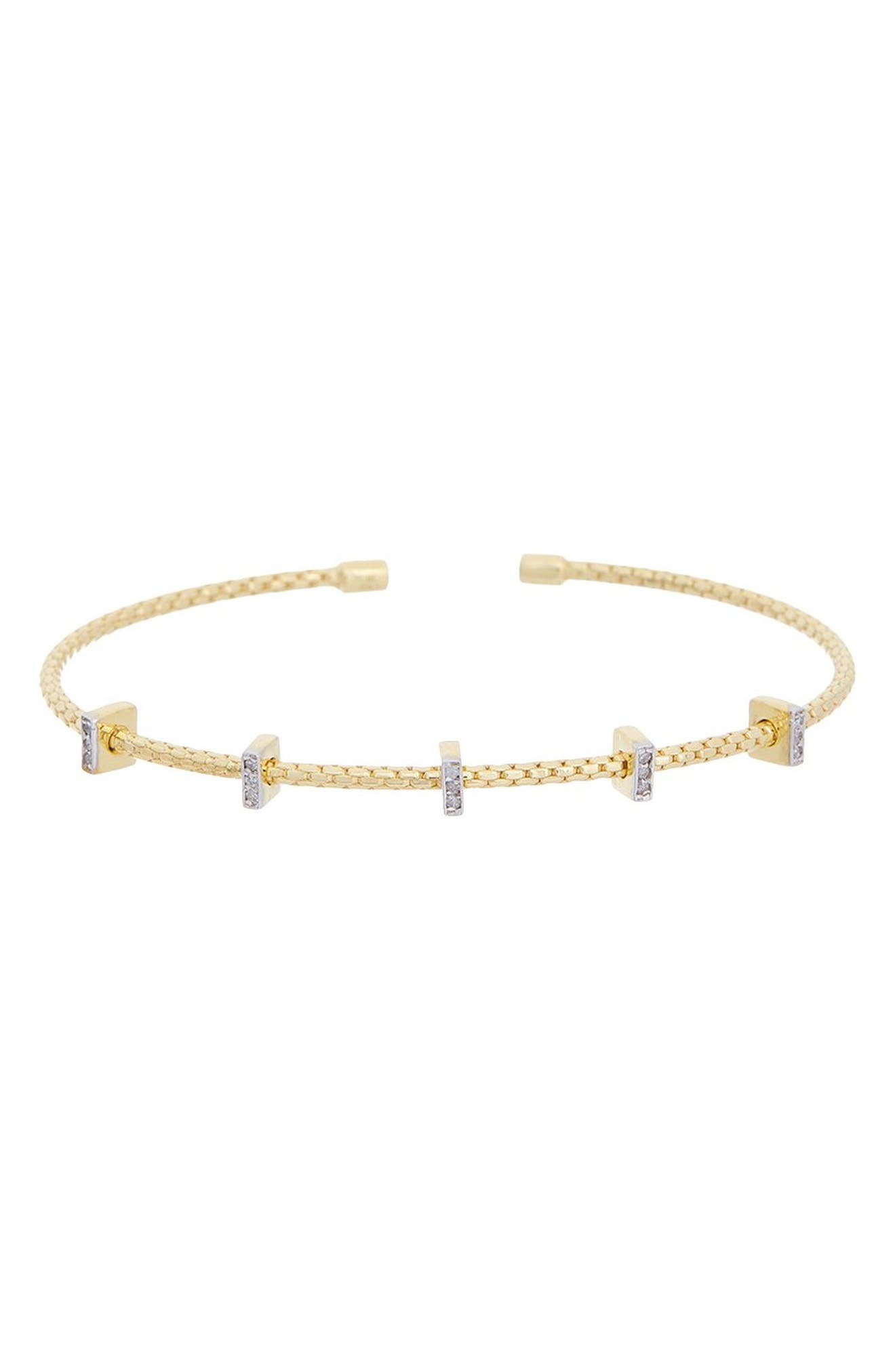 Mesh Diamond Cuff Bangle