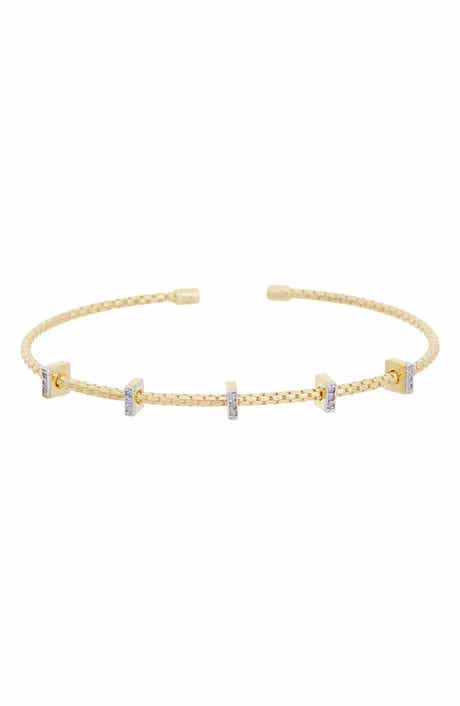 Mesh Diamond Cuff Bangle