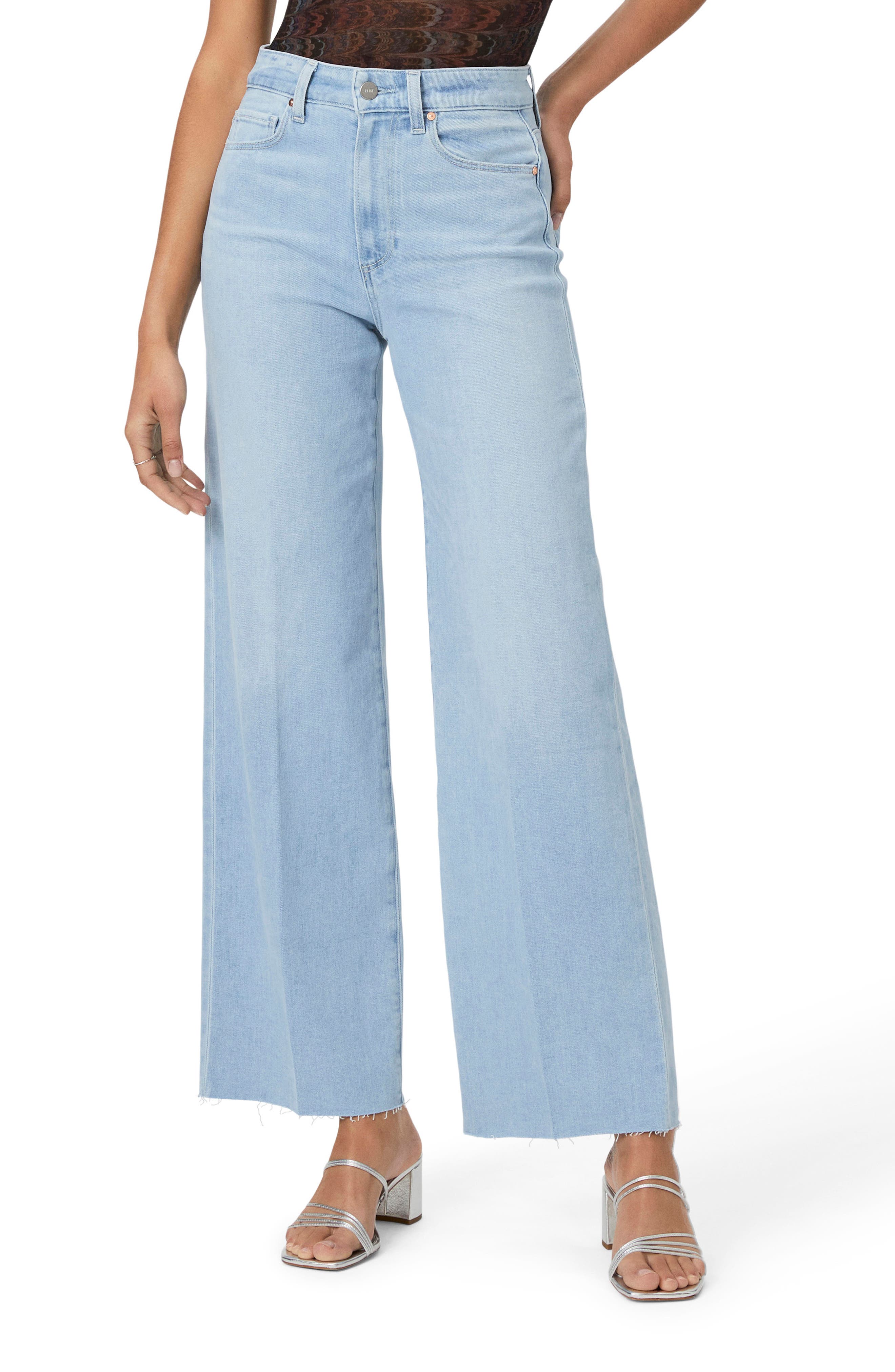 Anessa Raw Hem Wide Leg Jeans