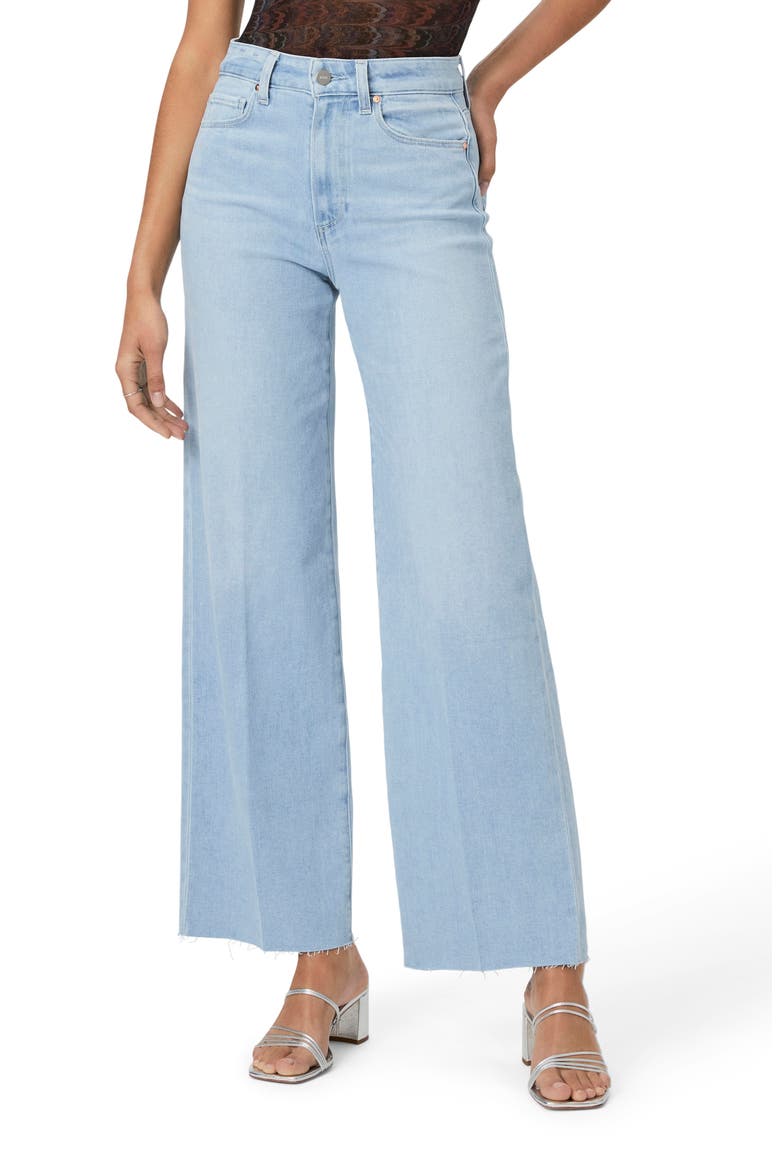 Anessa Raw Hem Wide Leg Jeans, Main, color, MARTINI