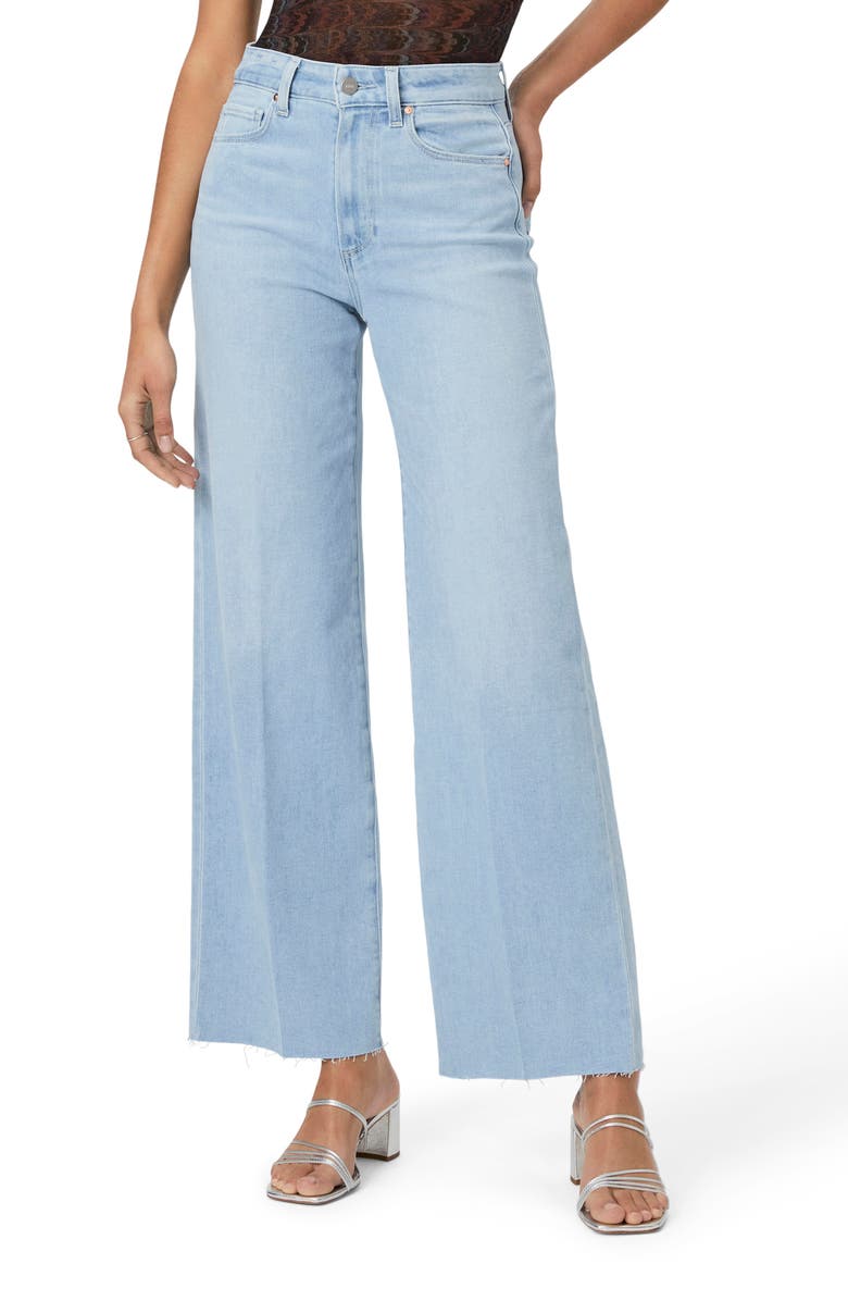 PAIGE Anessa Raw Hem Wide Leg Jeans, Main, color, 