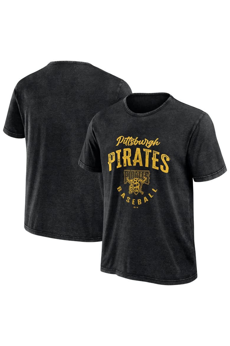Men's Darius Rucker Collection by Fanatics Black Pittsburgh Pirates Cooperstown Collection Washed T-Shirt, Main, color, Black