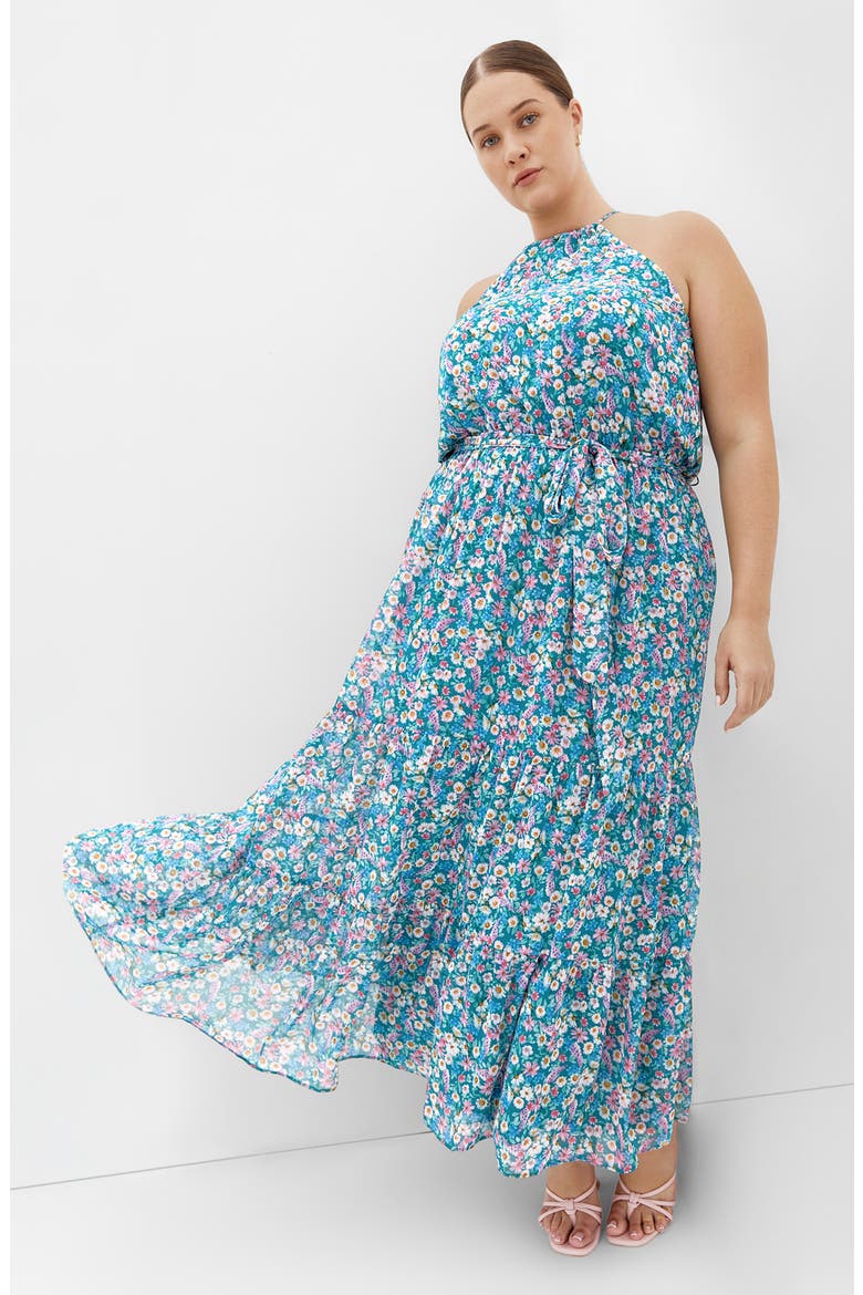 Lidia Maxi Halter Dress, Alternate, color, DITSY SWIRL