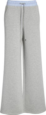 Veronica Beard Ernie Mixed Media Sweat Pants