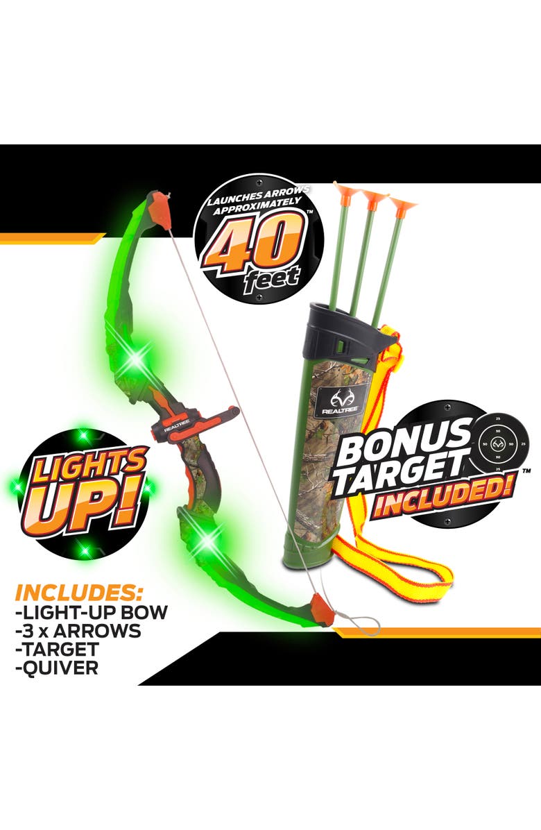 REALTREE Lightup Archery Set W/ Quiver 24.5", Alternate, color, Multicolored