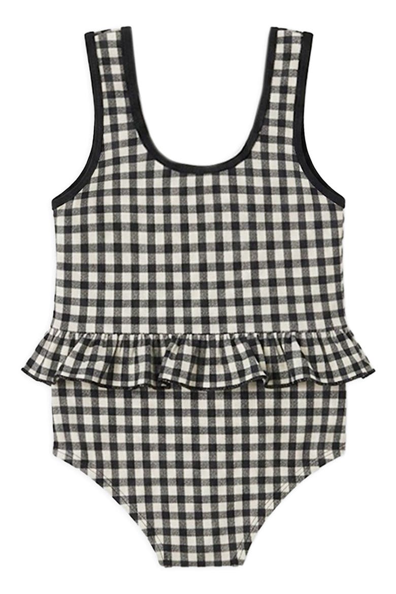Skirted One-Piece Swimsuit, Main, color, BLACK