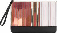 K'ai & Vrosi Puli Calfskin & Handloomed Fabric Clutch