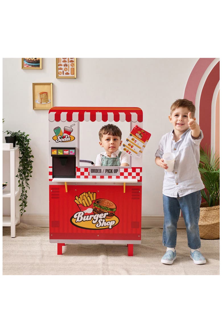 Burger Shop Stand Playset, Alternate, color, RED
