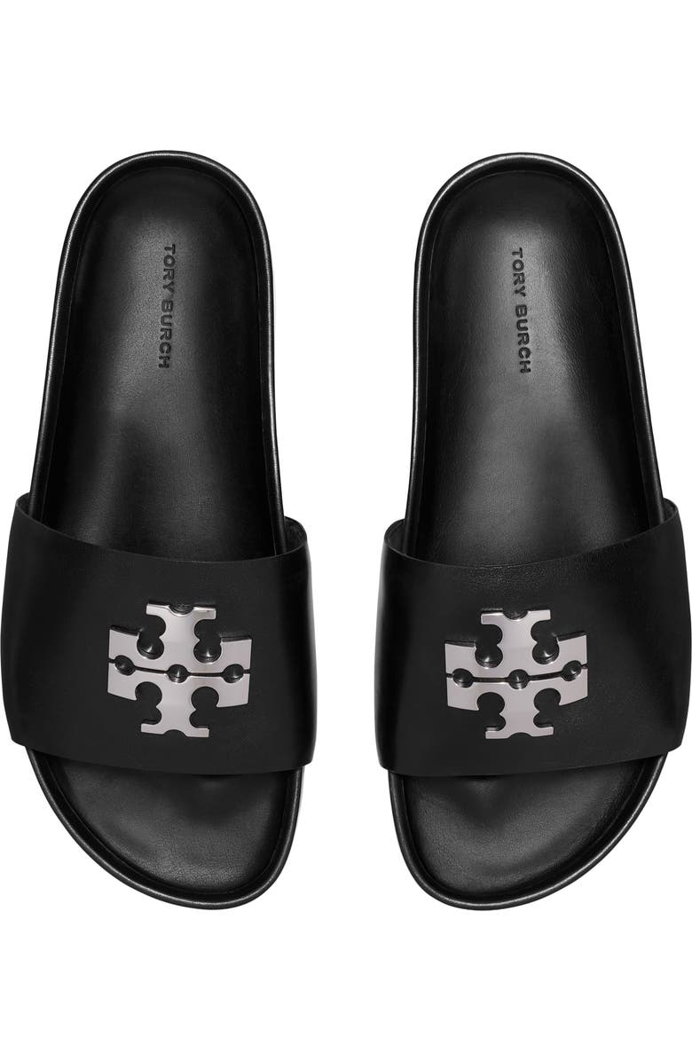 Tory Burch Charlie Sport Slide Sandal, Alternate, color, Perfect Black